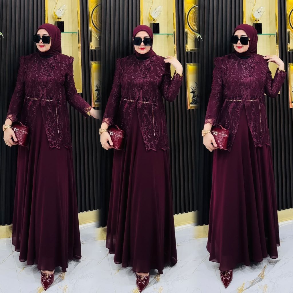 (ORIGINAL) YUMNA SET ROK/TERBARU/KEKINIAN/GAMIS/COD