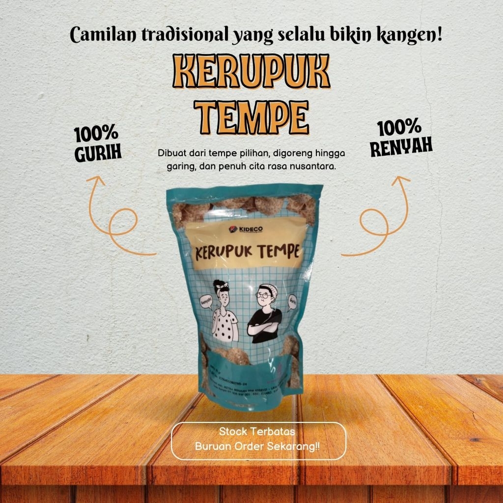 

Kideco Kerupuk Tempe Renyah & Gurih Camilan Tradisional Khas Nusantara