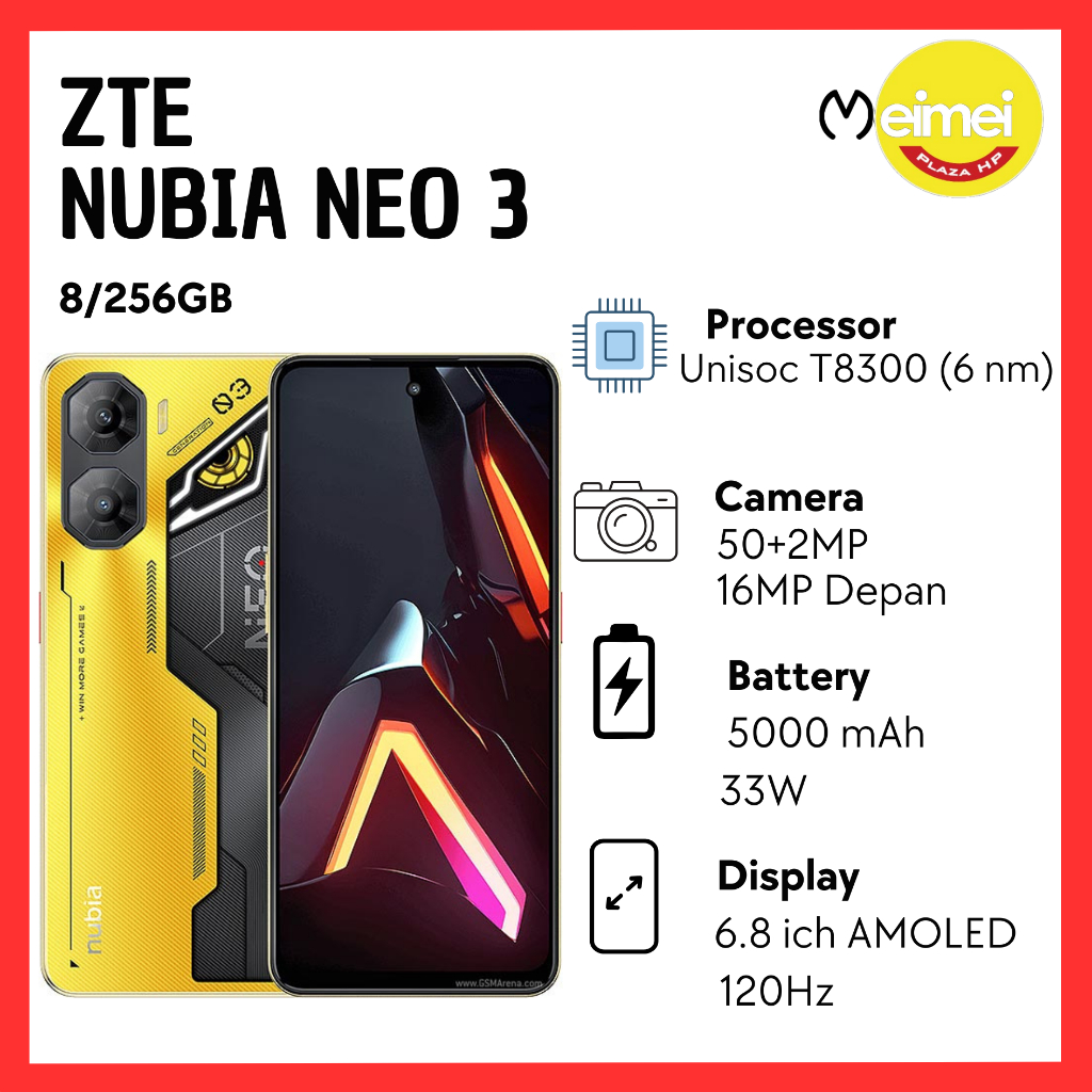 ZTE Nubia Neo 3 5G 2025 Gaming HP RAM 20GB (8+12GB) ROM 256GB 6000mAh 33W Garansi Resmi