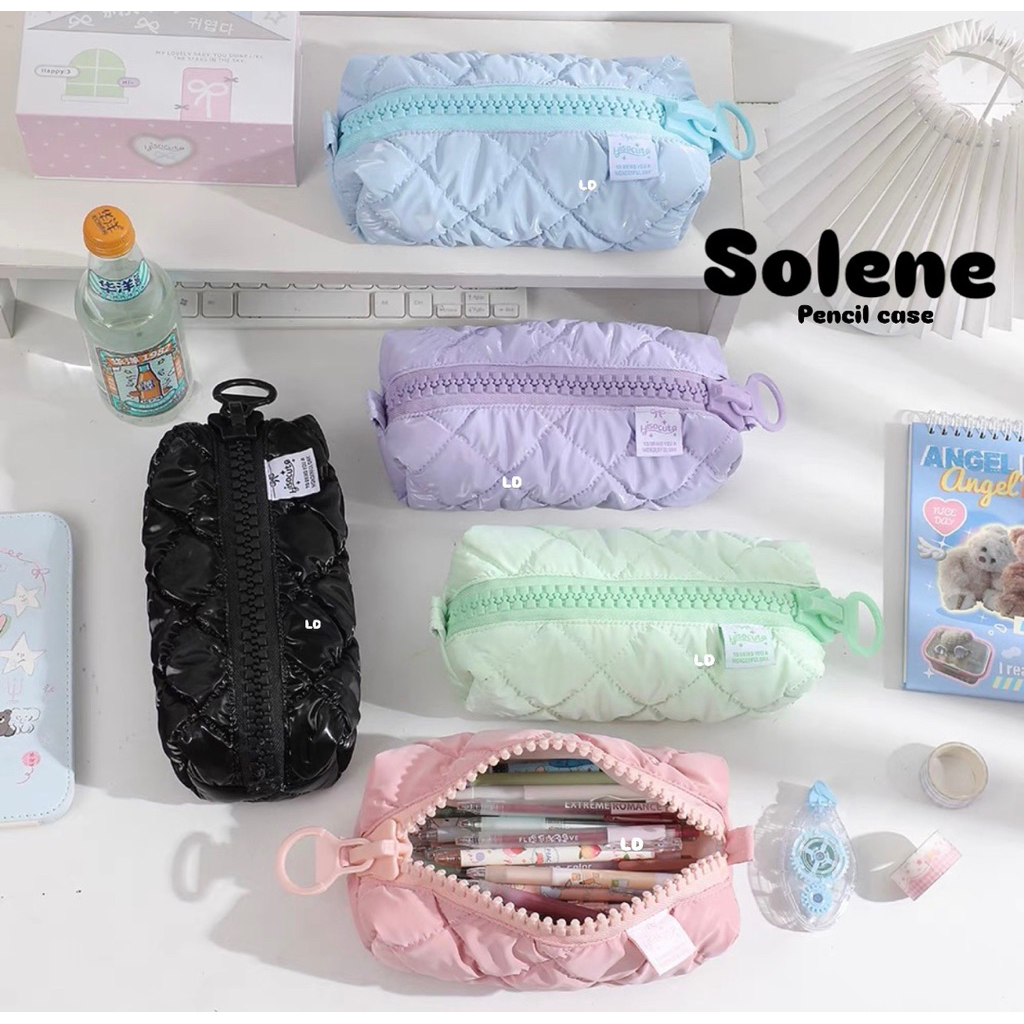 

LITTLE DAISY | SOLENE Tempat Pensil Pouch Makeup Premium Jumbo / Korean Aesthetic Pencil Case Pastel Lucu Kapasitas Besar / Kotak Pensil Pastel Waterproof