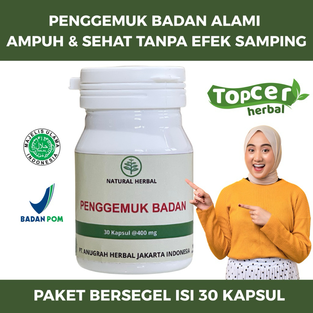Penggemuk Badan Herbal BPOM – Penambah Nafsu Makan & Berat Badan | Suplemen Gemuk Alami Aman untuk A
