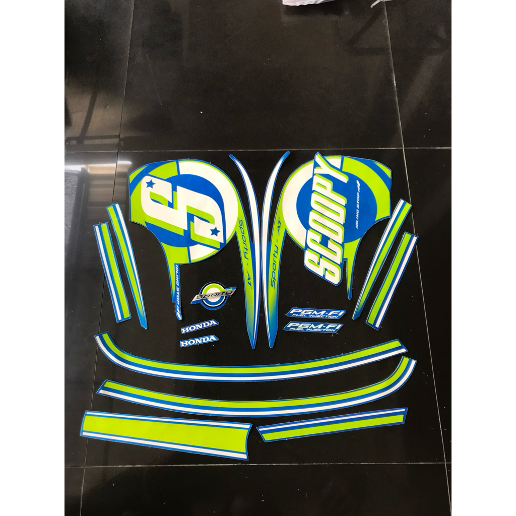 STRIPING STIKER SCOOPY SOORTY 2015 2016 BIRU