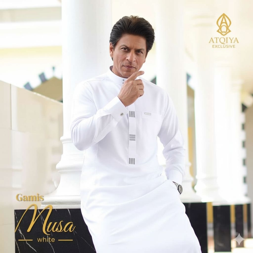 NEW ATQIYA MOTIF MUSA / GAMIS PRIA DEWASA / Jubah laki-laki lengan panjang / Busana Muslim trendy ke