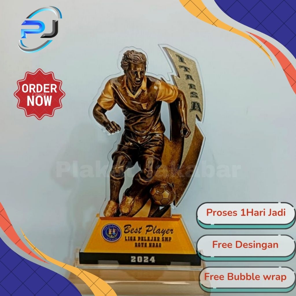 Plakat Akrilik Futsal Custom | Vandel Futsal | Piala Futsal | Proses cepat 1hari jadi