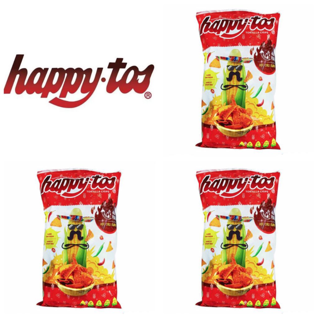 Happy Tos Keripik Tortilla Pedas 140 Gr