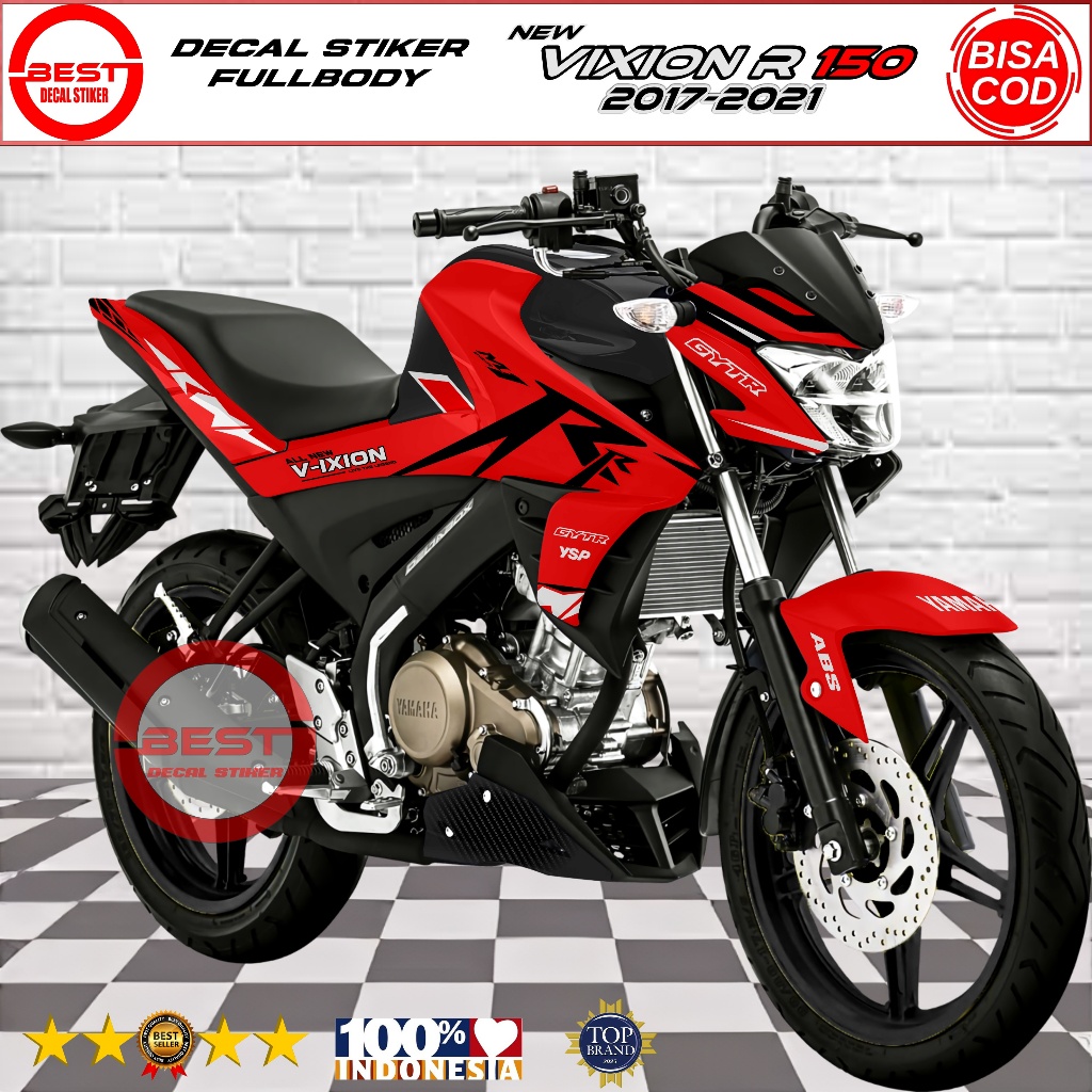 Decal Vixion R 2017-2021 Fullbody Motif R Racing / Variasi Decal Sticker Motor Vixion R Full Body