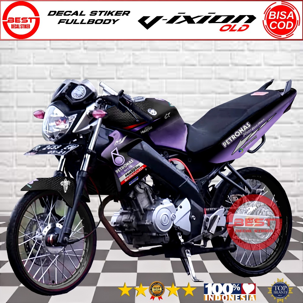 Decal Vixion Old Full Body Stiker Variasi Petronas Racing BDS0373
