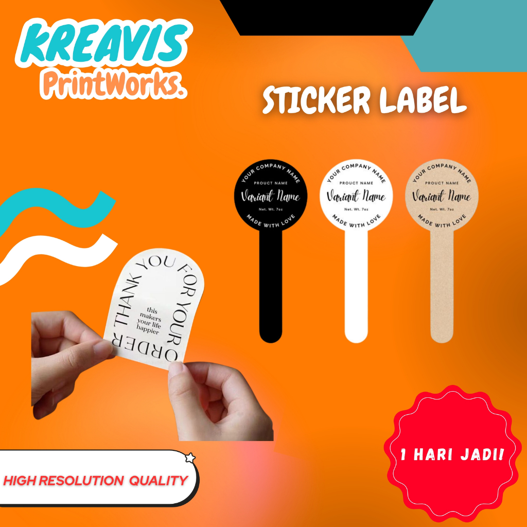 

Cetak Stiker Label Vinyl Premium | Sticker Custom Transparant | White Glossy | Tanpa Laminasi | Dengan Laminasi