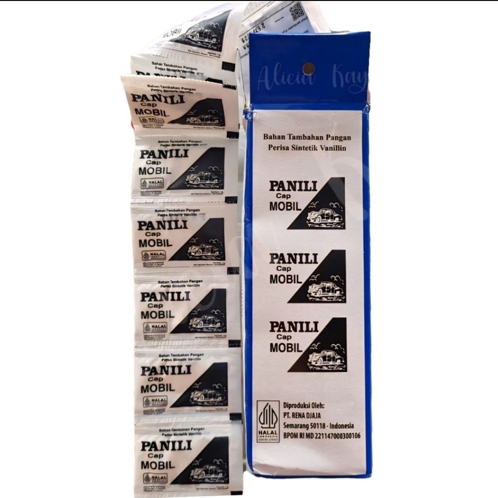 

Vanili cap mobil / Panili cap mobil 1 pack 10 renteng isi 100 pcs