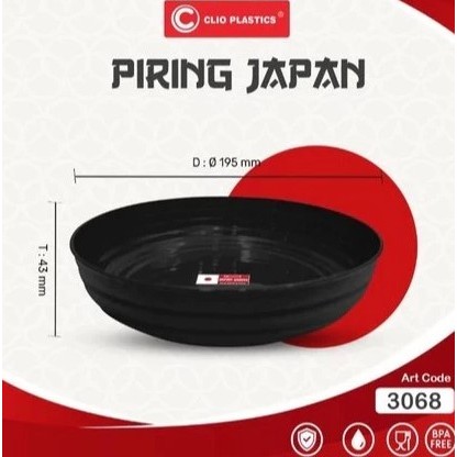 Piring Ulir Jepang Series Plastik Merek Clio / Piring Jepang 19CM