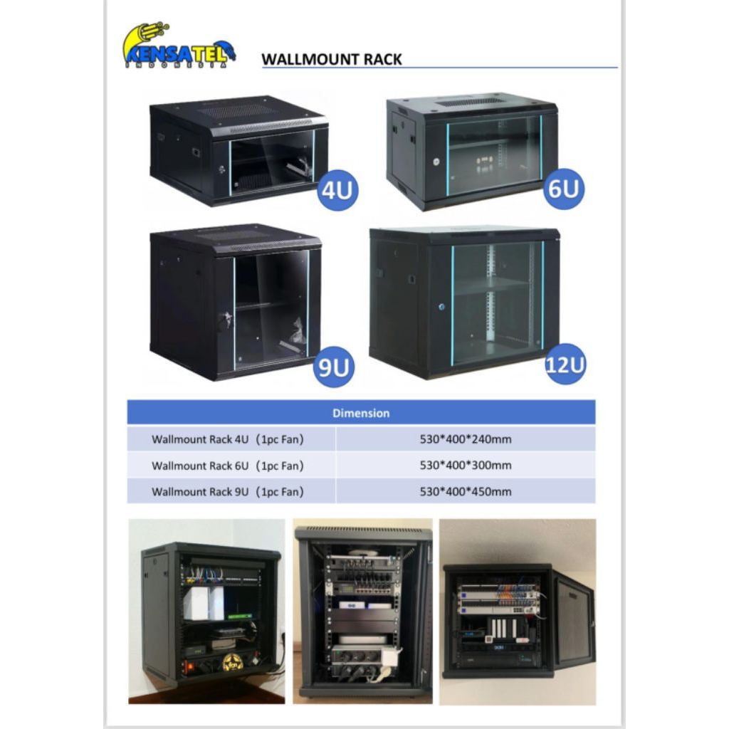 Wallmount Rackmount 6U Rack Server 6U