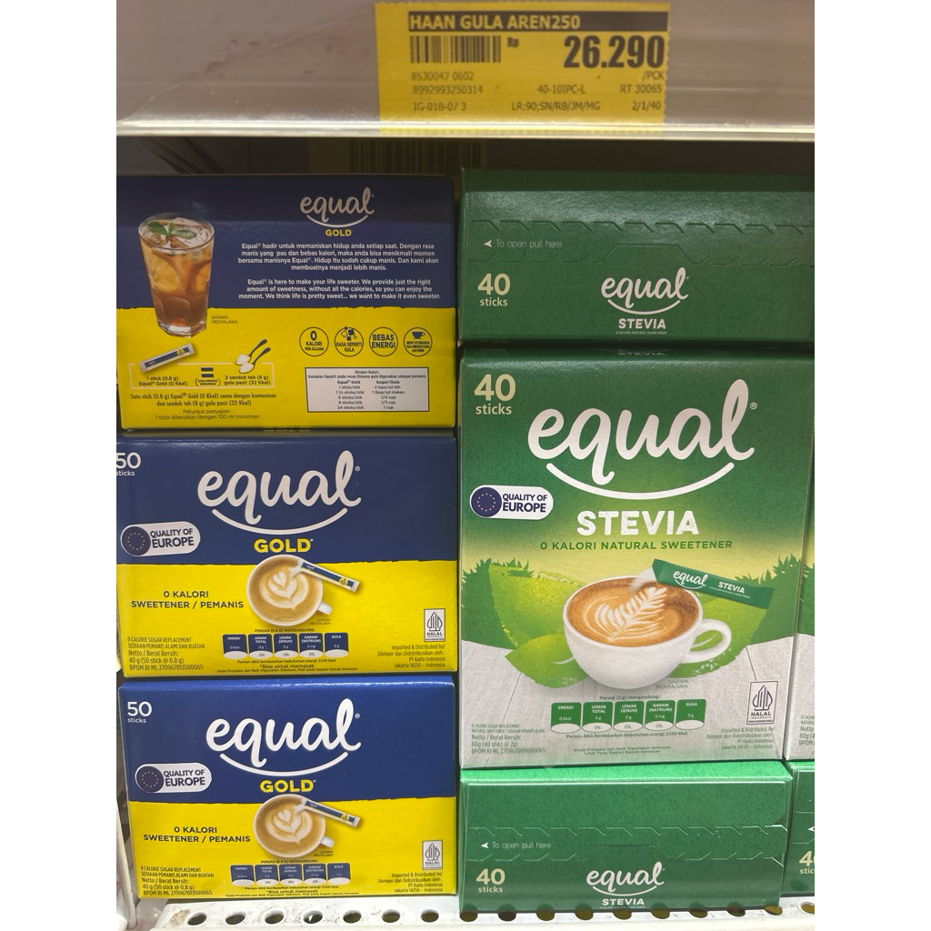 

equal Stevia sweetener 40sticks