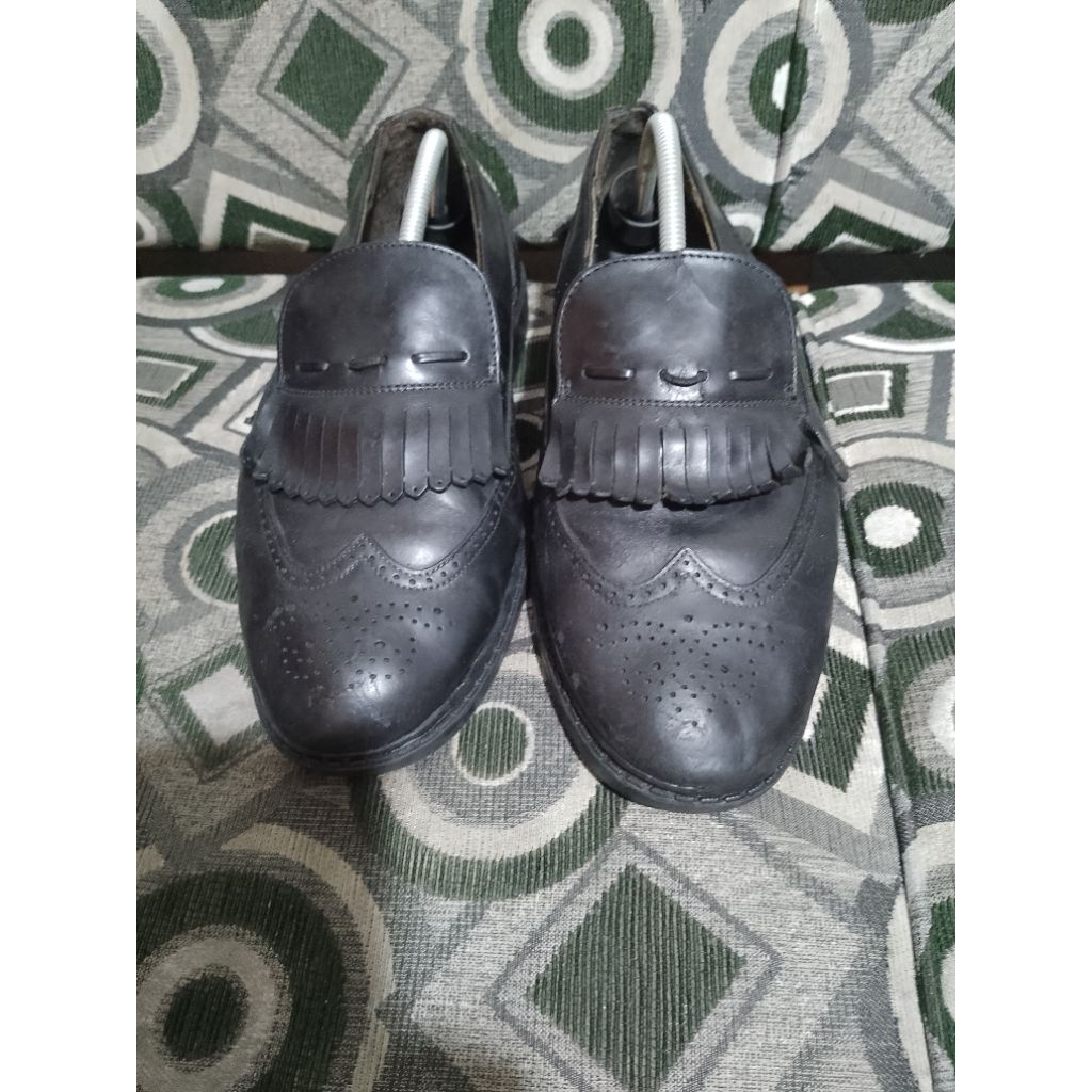 sepatu kulit pria loafers tassel wingtip