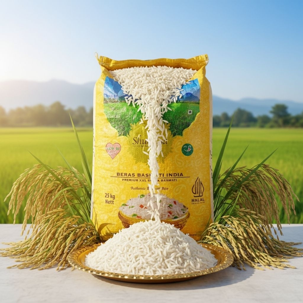

Beras Basmati/basmati rice 25kg merk shukriya