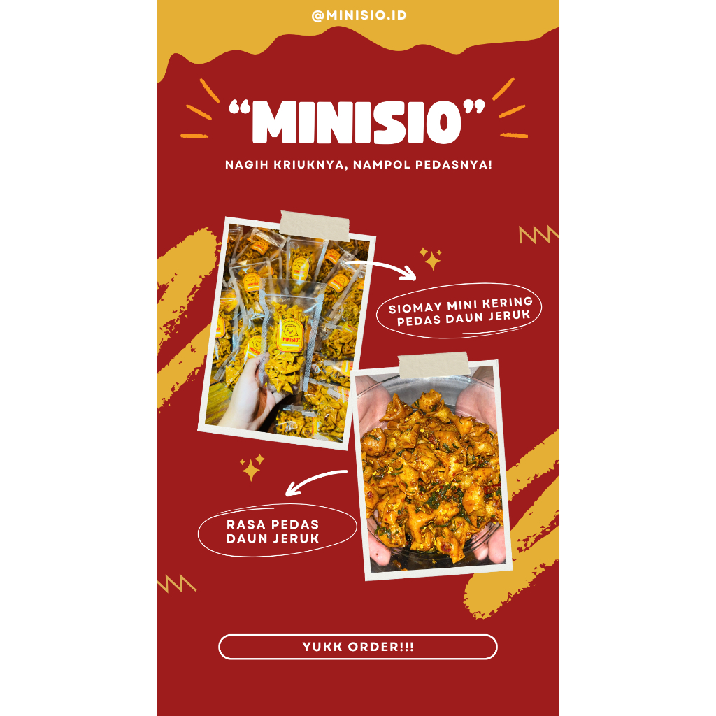 

Siomay Mini Kering Pedas Daun Jeruk "MINISIO