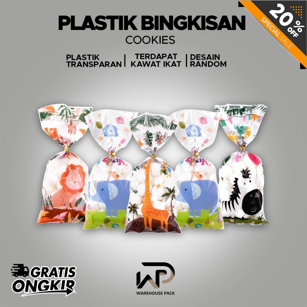 

(10 PCS) Plastik Kemasan Bingkisan Kue Cookies | Hampers Ulang Tahun Motif Dinourus | Kantong Snack Animal | Plastik Souvenir Karakter