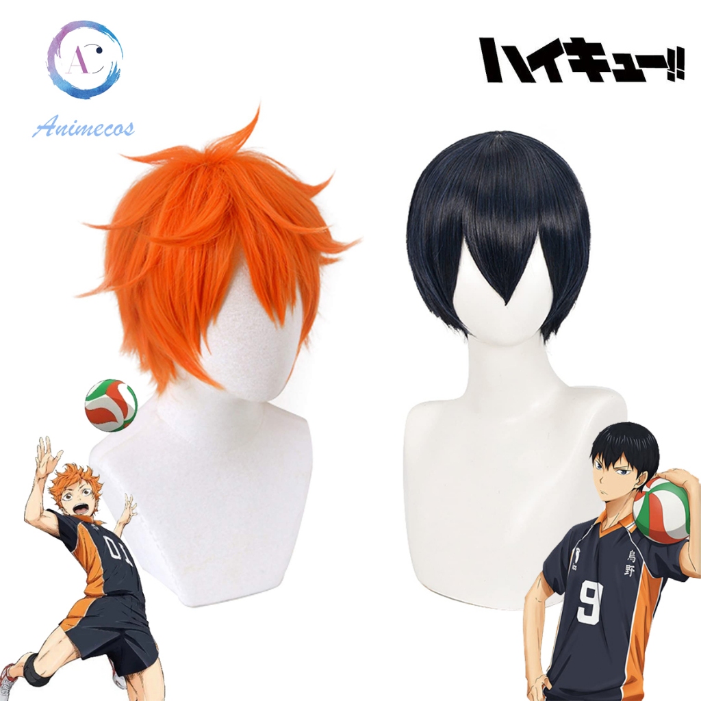 Hinata Shoyo Wig Cosplay Anime Haikyuu Wig Men Orange Fluffy Short Wig Halloween Kageyama Tobio Wig