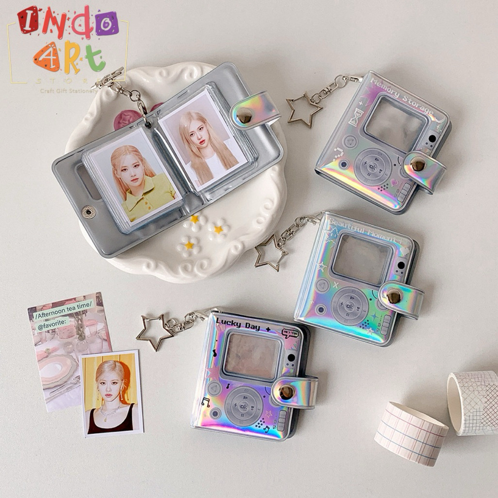 

(IAS) Silver Card Holder Photo Book Fluffy Kolbuk PVC ID Kpop Idol Lanyard Tag Collect Binder Foto Album Photocard PC Instax Fuji Koleksi Kartu