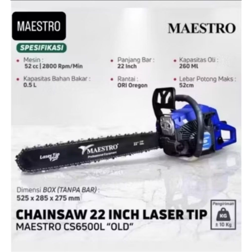 Mesin Chainsaw Maestro CS 6500L