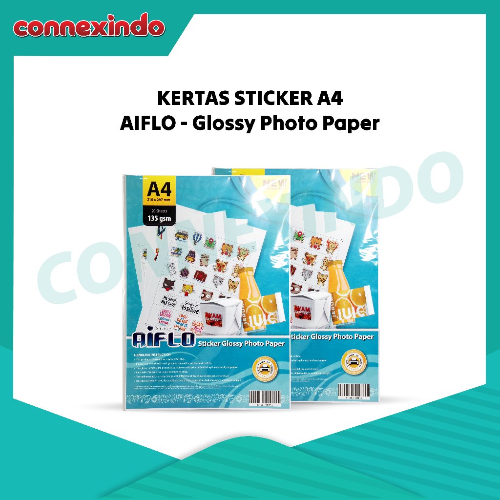

Aiflo Sticker Glossy A4 Photo Paper 135gsm 20sheets