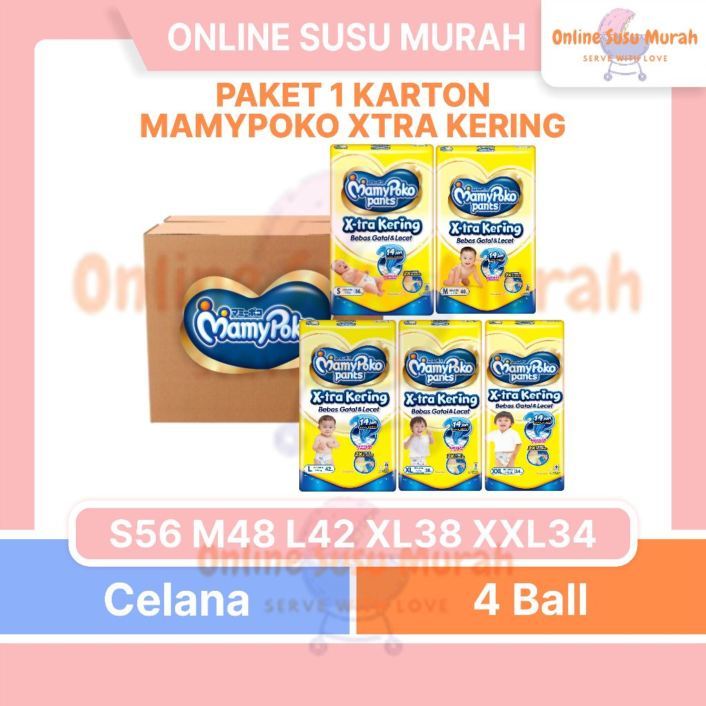 MAMYPOKO EXTRA KERING JUMBO 4 BALL / 1 KARTON S56 M48 L42 XL38 XXL34 PPKS