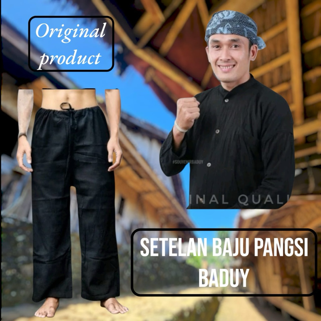 satu set baju Baduy katun tenunan suku Baduy