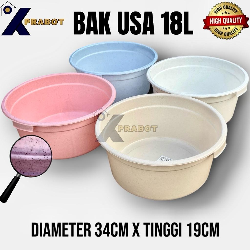 Bak Ember Bulat 18 Liter Hyper Ceramic / BAK USA 21 - Kprabot / bak ikan / ember ikan / bak ember bu