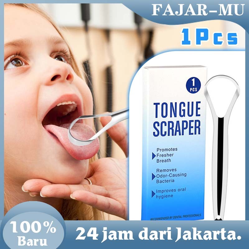 Pengikis Lidah Stainless / Alat Pembersih Lidah Dewasa / Alat Sikat Lidah Dewasa Stainless