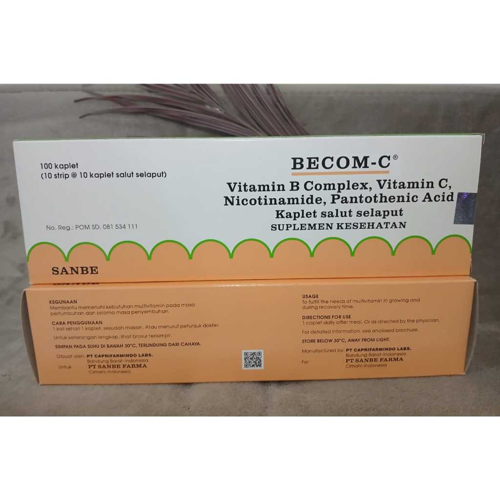 Becom-C Vitamin 1 box @ 10 strip 10 kaplet