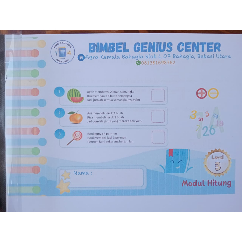 

Genius Center Modul Hitung level 3 Fullcolor Size A4 75 GSM