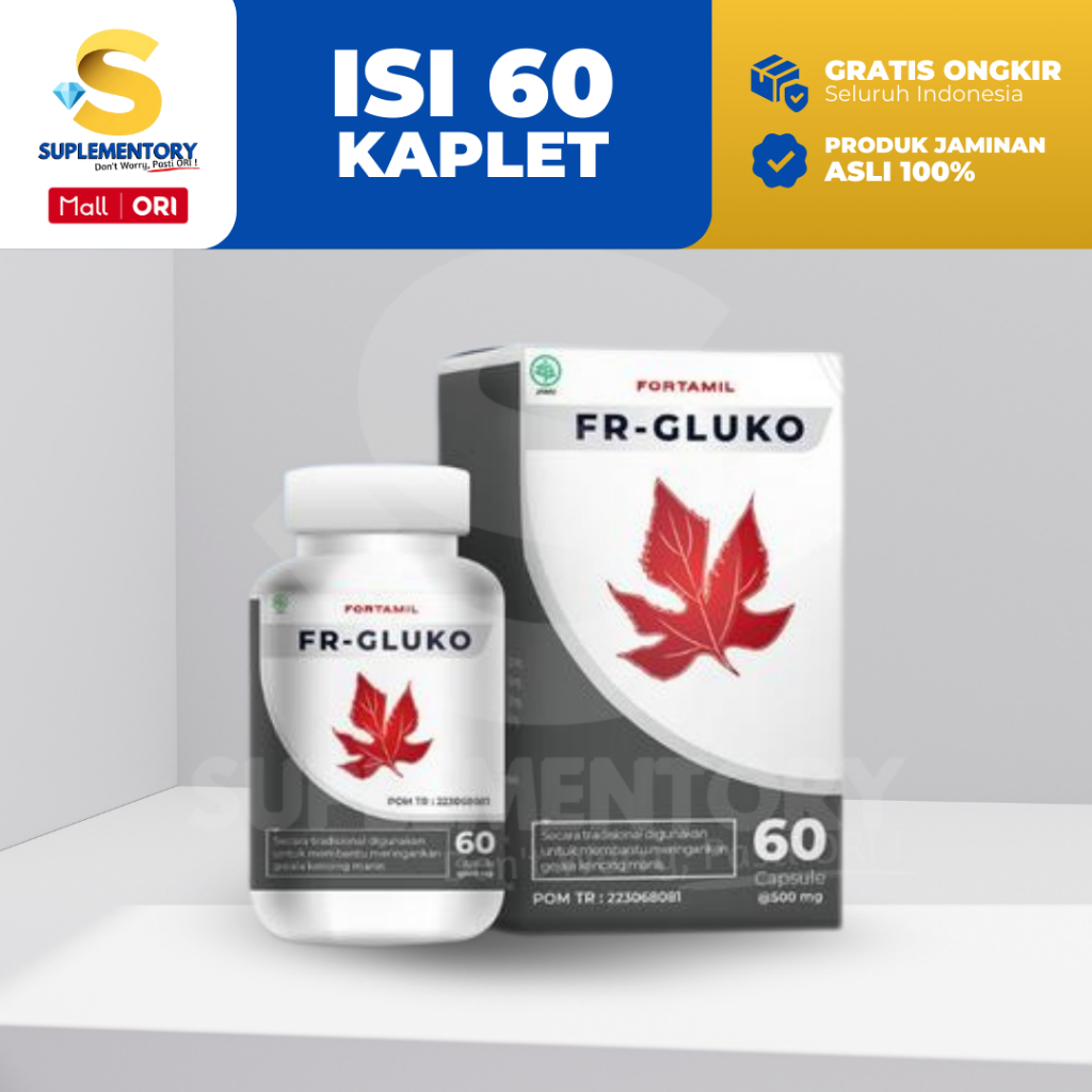 EXP NOV 2026 FR-Gluko Kapsul Obat Herbal Diabetes Melitus Bukan NU New Masagi Basah Kering Penurun G