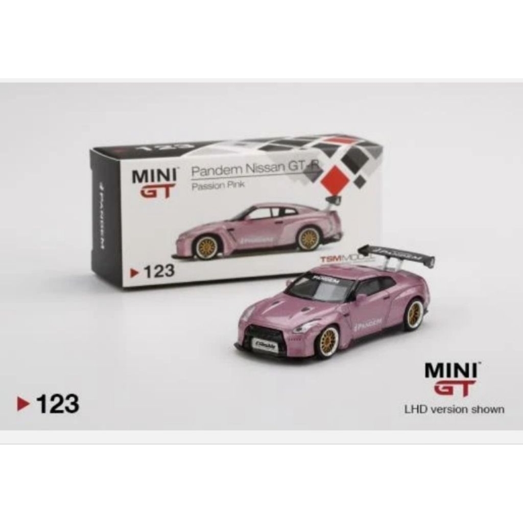 Diecast Mini GT 1:64 Pandem Nissan GTR R35 Passion Pink No.123