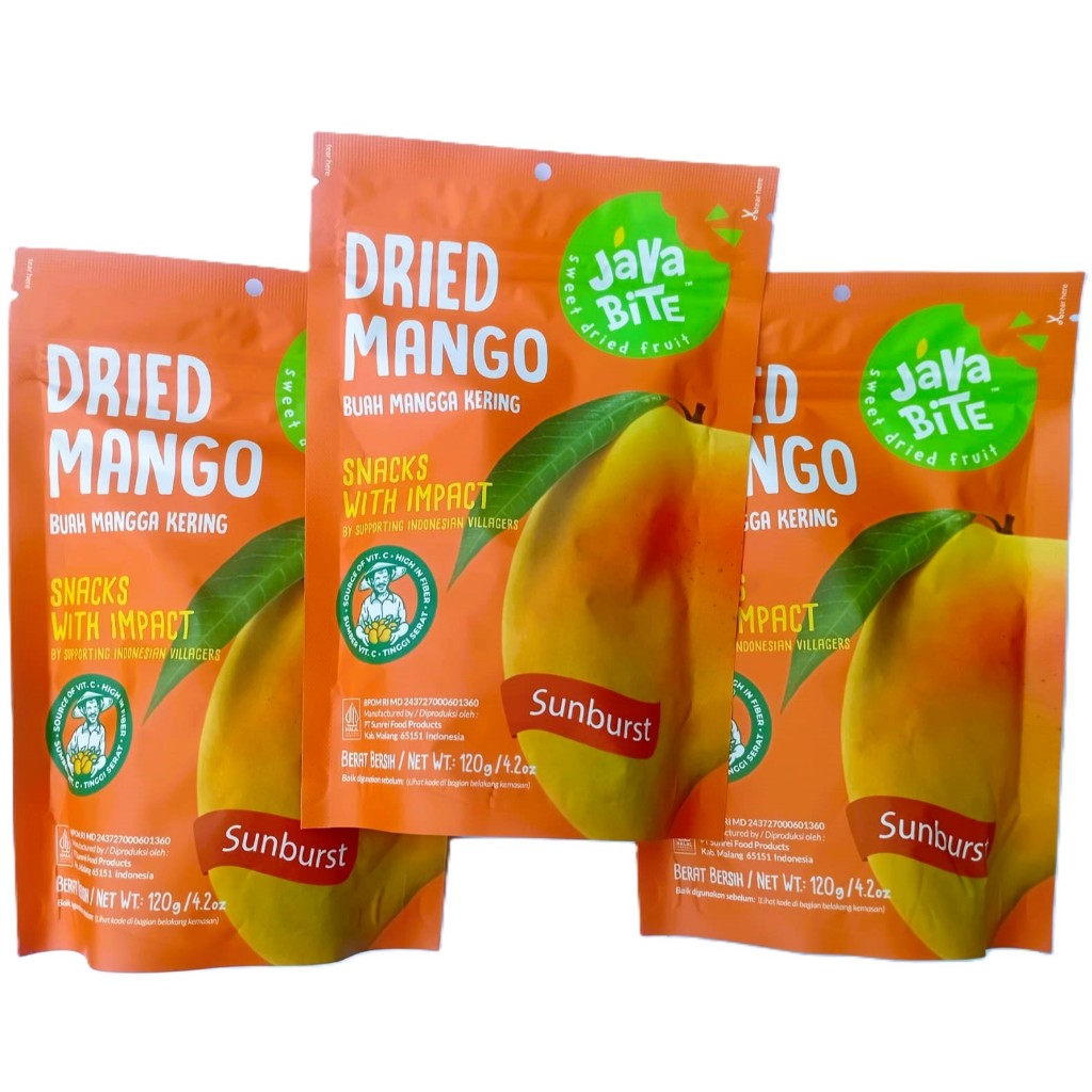 

3pcs Java Bite - Dried Mango “Sunburst” (Mangga Podang Kering) 120gr