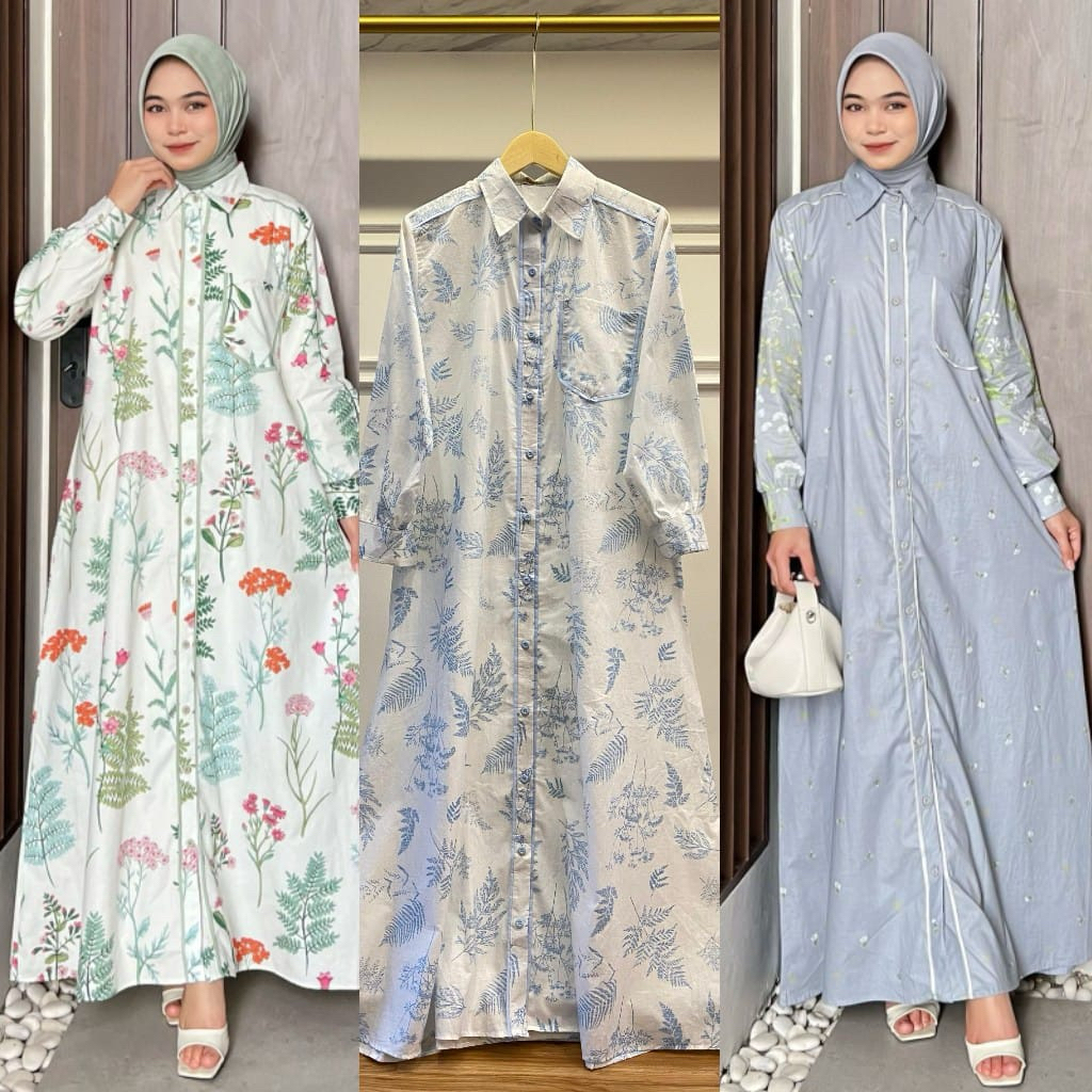 DRESS GAMIS TRISET ATHAYAA TERBARU - Katun Triset Blouse Katun Premium Tunik Gamis Wanita terbaru