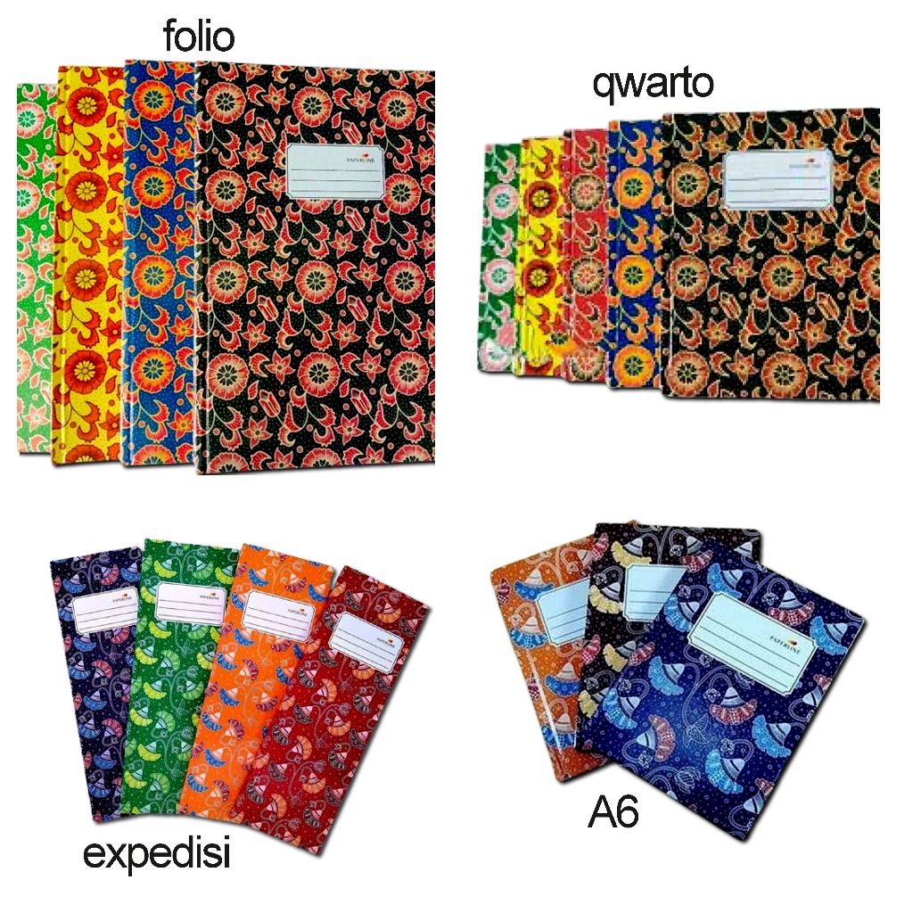 

Buku Hard Cover Merk Paperline FOLIO,QWARTO,EXPEDISI,A6 ISI 100 LEMBAR