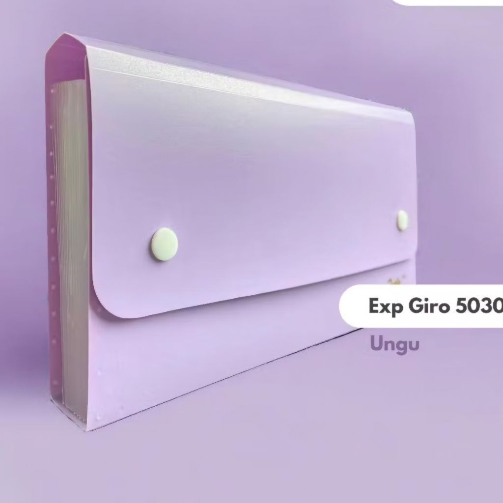 

MAP NOTA KWITANSI WARNA UNGU LILAC MODEL KANCING