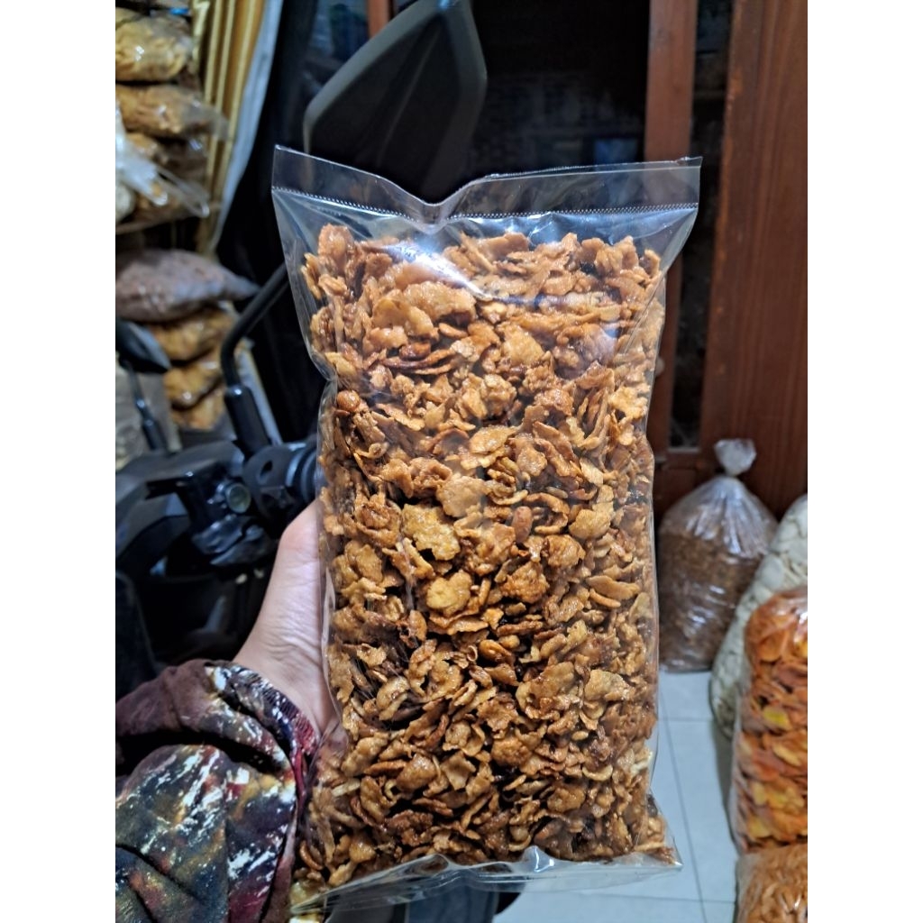 

remukan emping melinjo pedas manis 1kg