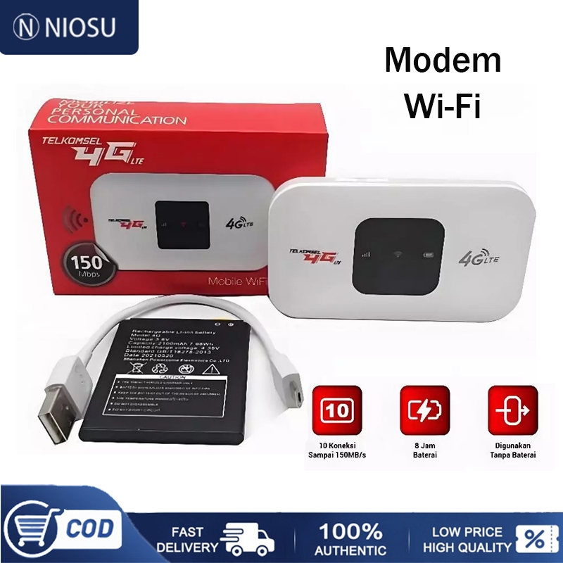 NIOSU Modem WIFI Mifi All Operator 4g Mudah Dibawa USB 500Mbps 4g Portable Mobile WiFi LTE Modem Kec