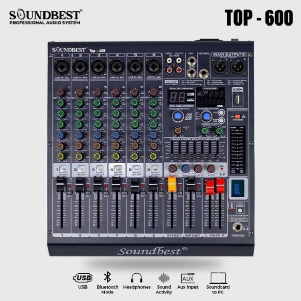 Mixer Soundbest Top 600 original 6channel bluetooth