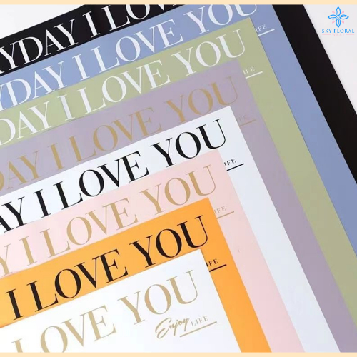 

20 LEMBAR Flower Wrapping Cellophane Everyday I love you Kertas buket Bunga Kb6109