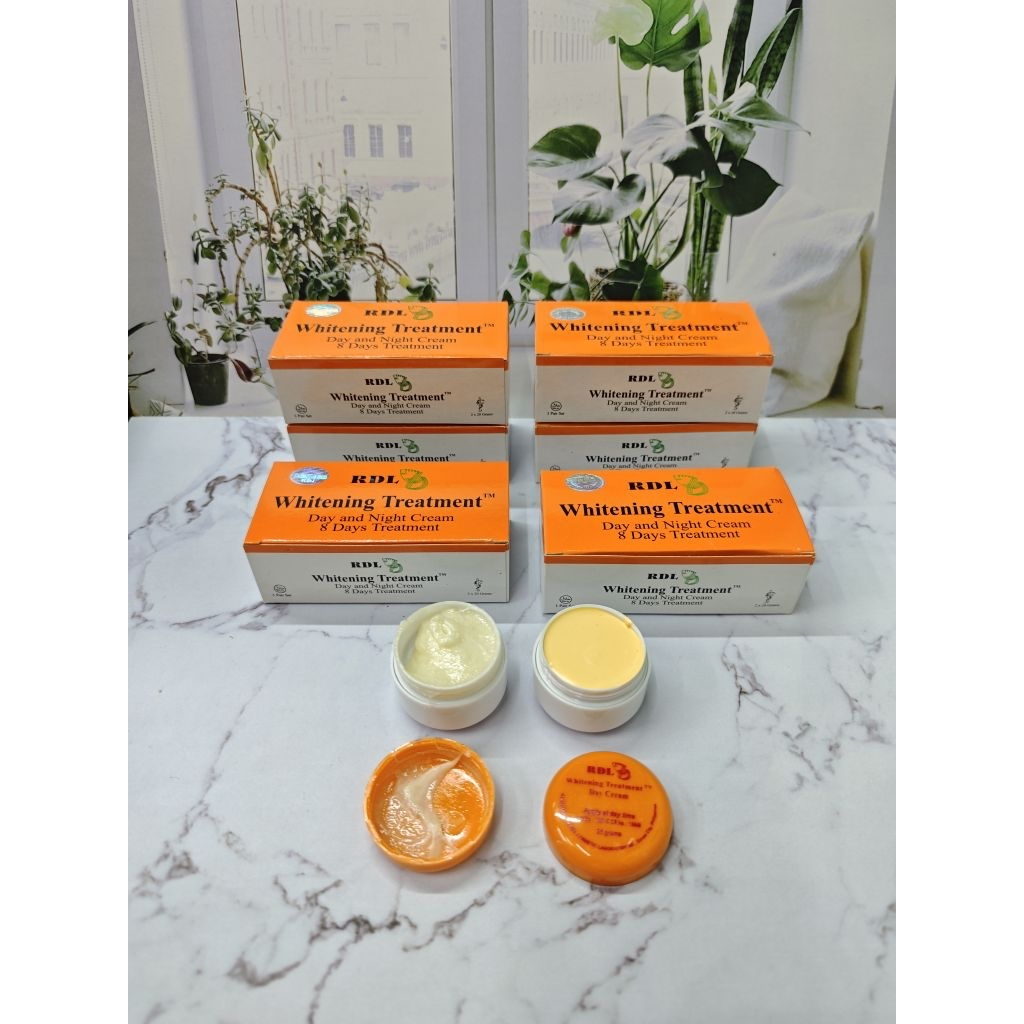 RDL Whitening Treatment Day & Night Cream 6 Pasang – Krim Pemutih Wajah, Anti Flek & Pencerah Kulit