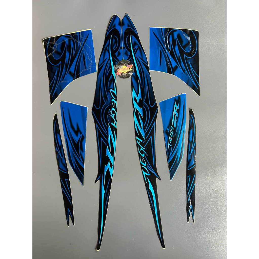 STRIPING STIKER VEGA ZR 2010 BIRU ORIGINAL