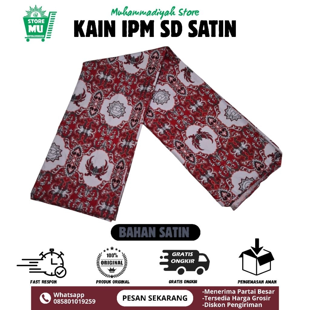 BAHAN SATIN batik ipm muhammadiyah SD l/MI