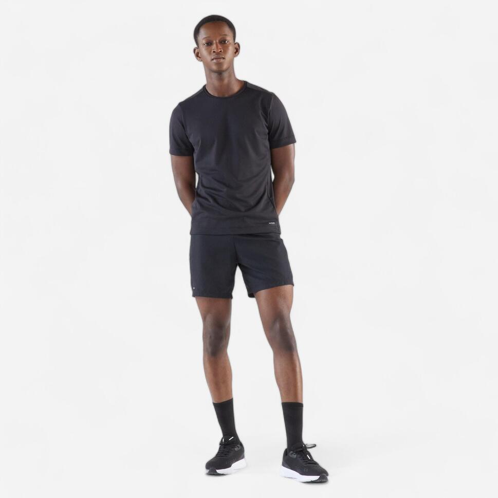 Decathlon Kiprun Baju Olaharaga Pria Rundry Breathable  - Hitam - 8488034