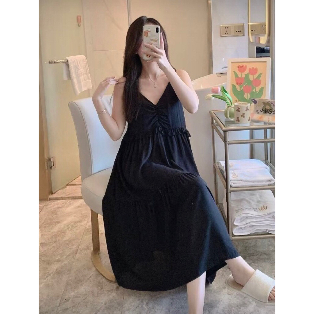 Larissa Sleepwear, Mini Dress rumahan, Baju Tidur Sexy, Baju Tidur Korea Kensi