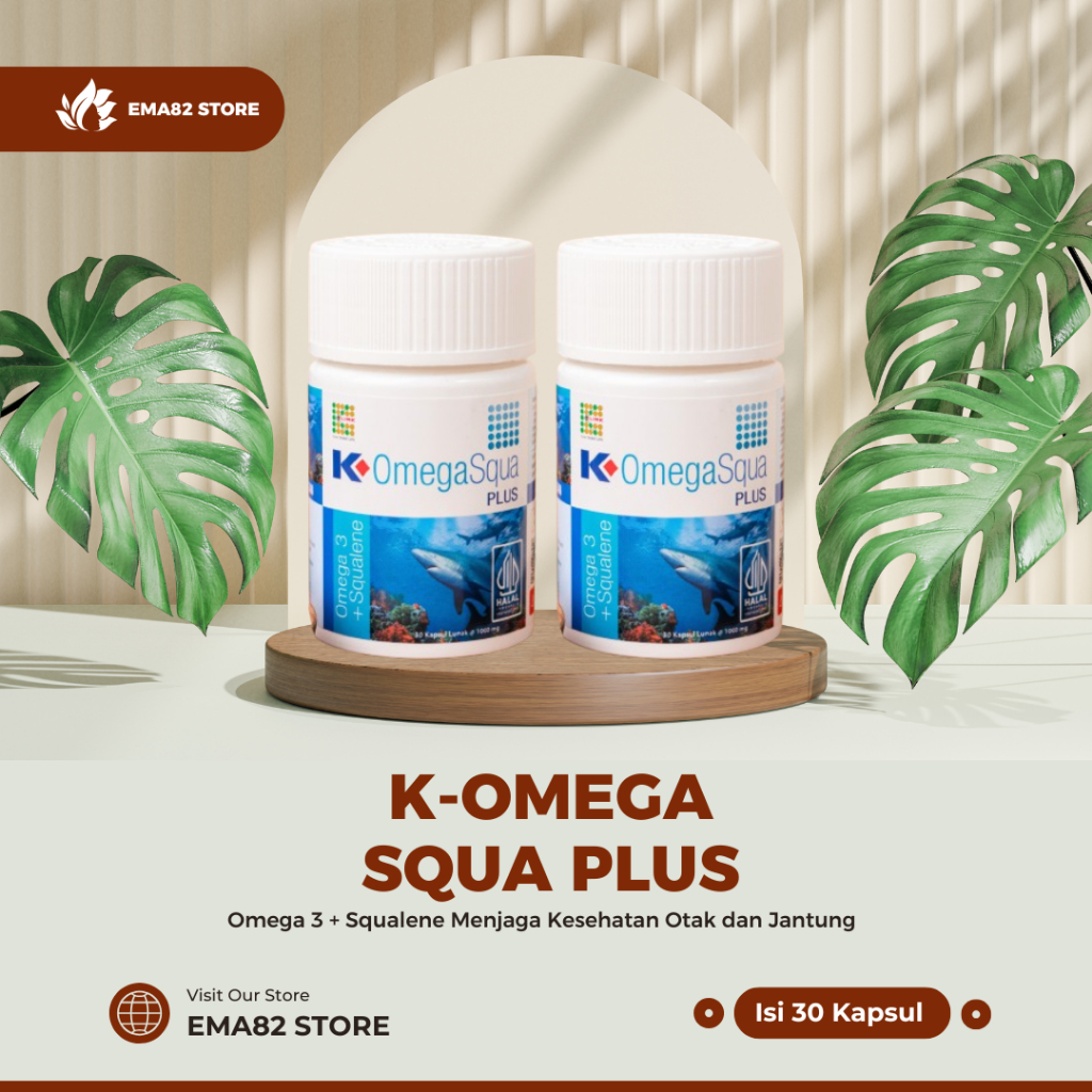 K-OMEGA SQUA PLUS K LINK Original 30 Kapsul Omega 3 Squalene & Lecitin