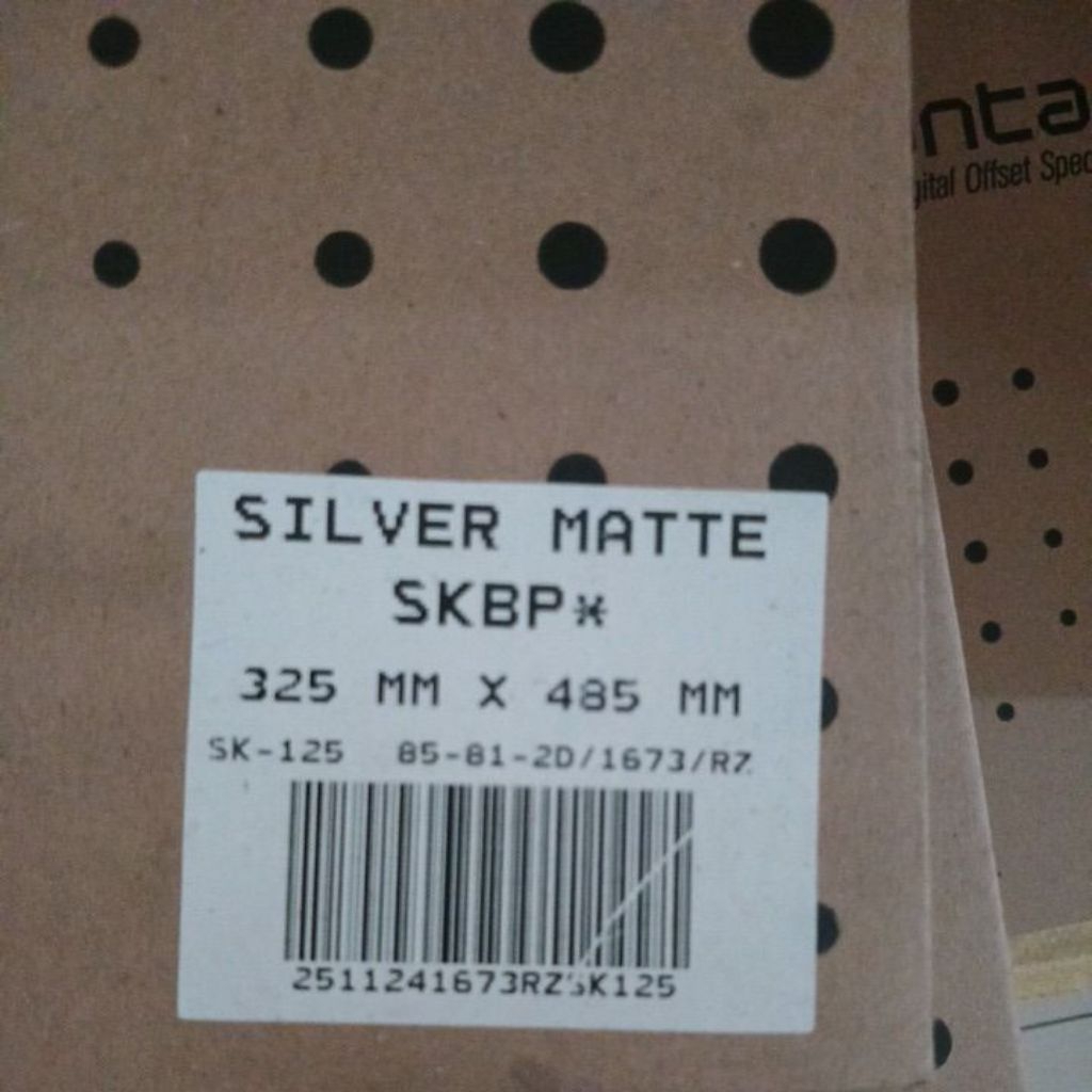 

Sticker Quantac Silver matte A3+