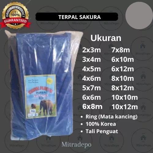 Terpal Sakura A12 tebal Terpal Plastik/Kolam/Tenda TEBAL & AWET