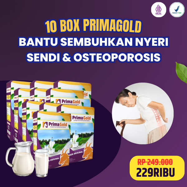 

10 BOX Primagold Susu Bubuk Kambing Etawa Melancarkan Sistem Pencernaan