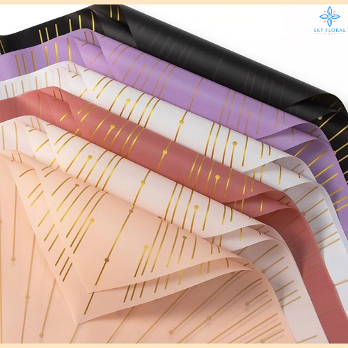 

20 LEMBAR Kertas Buket Meteor Cellophane Flower Wrapping KB6081